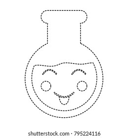 happy flask laboratory kawaii icon image 