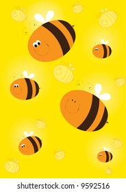 Happy flight of bees