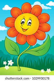 Happy flower theme image 4 - eps10 vector illustration.