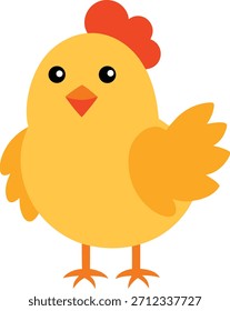 vetor de pé de galinha fofo feliz