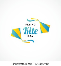Happy Flying Kite Day Vector Design Template Background