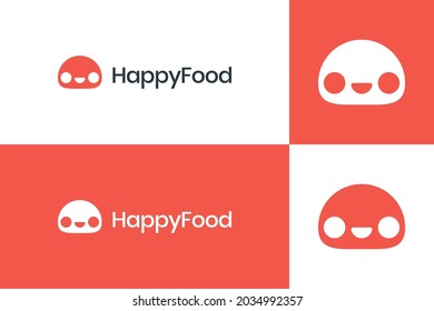 Happy Food Mark, Icon Food Logo, Simple For Company Business. Modern Logo Design