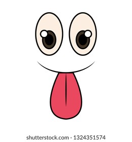 happy fool face emoticon with tongue out