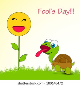 Happy Fool's Day funky background.