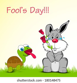 Happy Fool's Day funky background.