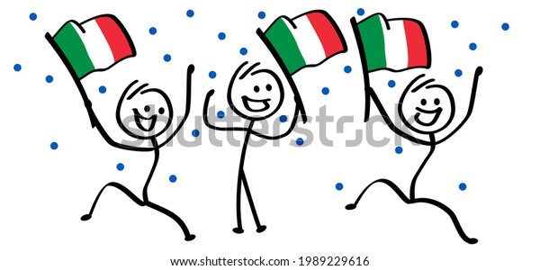 Happy Football Tennis Golf Supporters Cartoon Stock Vector (Royalty ...