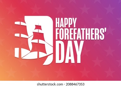 Happy Forefathers' Day. Holiday concept. Template for background, banner, card, poster with text inscription. Vector EPS10 illustration