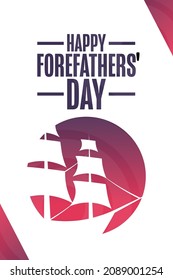 Happy Forefathers' Day. Holiday concept. Template for background, banner, card, poster with text inscription. Vector EPS10 illustration