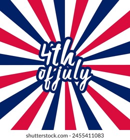 Happy fourth of july. 4th of july vector. US Independence Day vector.