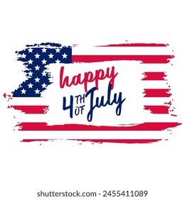 Happy fourth of july. 4th of july vector. US Independence Day vector.
