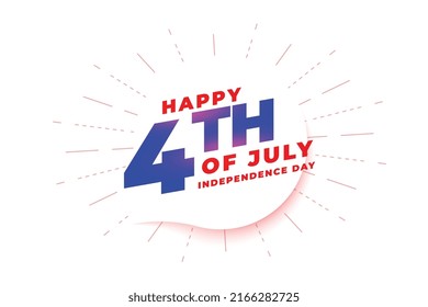 happy fourth of july background design 