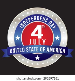 Happy Fourth of July badge