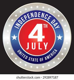 Happy Fourth of July badge