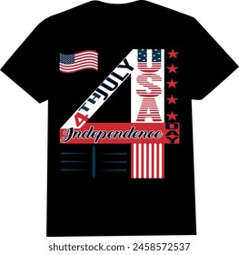 Happy fourth of July | Eye catching USA Independence day typograpy T- Shirt | USA Independence day T- Shirt| NEW collection modern T-Shirt|