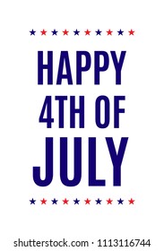Happy fourth of july greeting leaflet template design