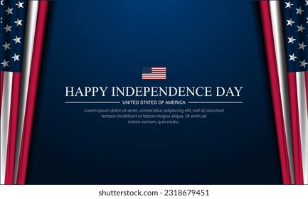 Feliz 4 de julio Día de la Independencia de Estados Unidos Diseño de fondo