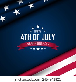 Happy Fourth of July Independence day USA Background Design Vector illustration