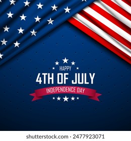 Happy Fourth of July Independence day USA Background Design Vector illustration