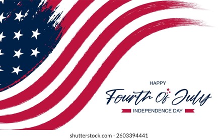 Happy Fourth of July Independence day USA Background Design Vector illustration