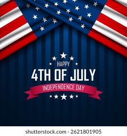 Happy Fourth of July Independence day USA Background Design Vector illustration