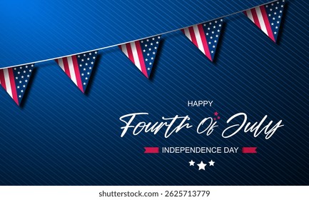 Happy Fourth of July Independence day USA Background Design Vector illustration