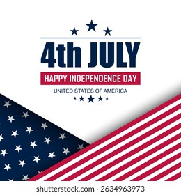 Happy Fourth of July Independence day USA Background Design Vector illustration