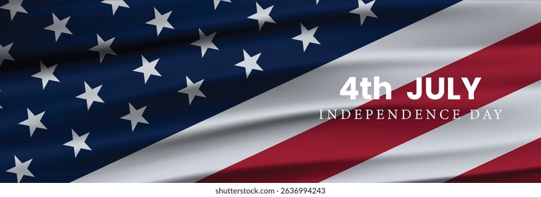 Happy Fourth of July Independence Day USA background. Independence Day of the United States banner design. Vector illustration