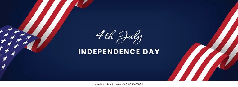Happy Fourth of July Independence Day USA background. Independence Day of the United States banner design. Vector illustration