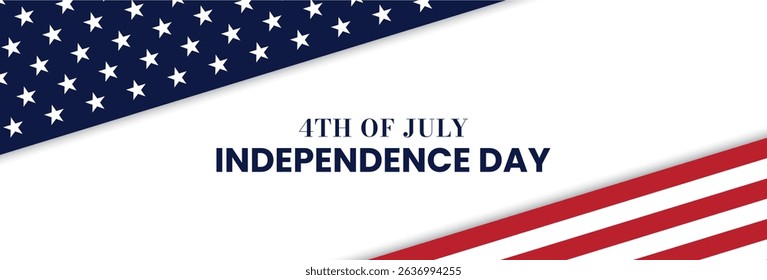 Happy Fourth of July Independence Day USA background. Independence Day of the United States banner design. Vector illustration