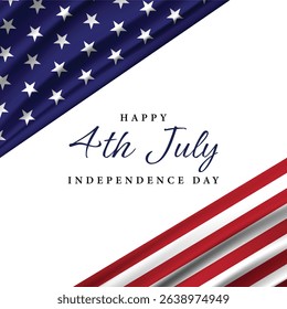 Happy Fourth of July independence day banner design. Vector illustration