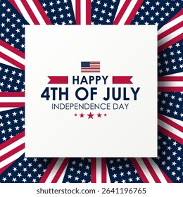 Happy Fourth of July Independence day USA Background Design Vector illustration