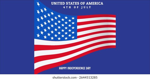 Happy Fourth of July Independence day USA Background Design Vector illustration
