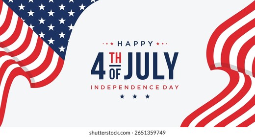 Happy Fourth of July Independence day USA Background Design Vector illustration