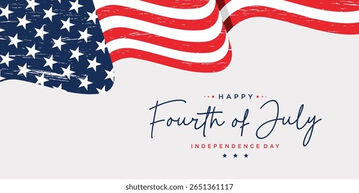 Happy Fourth of July Independence day USA Background Design Vector illustration