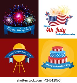 Happy fourth of july, Independence Day Vector Design illustraion