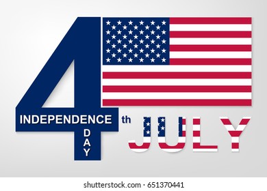 Happy fourth of july.USA independence day.Vector illustration.