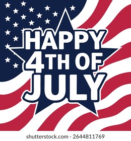 Happy Fourth of July Patriotic Design