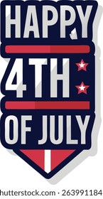 Happy Fourth of July Patriotic Vector Design Celebration Illustration