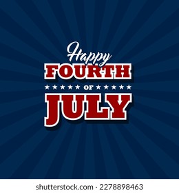 Happy Fourth of July Square Background Design