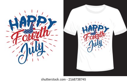 Happy Fourth July T-shirt Desing Vector Illustration