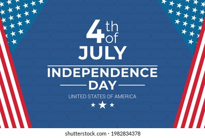 Happy Fourth of July USA Independence Day background. Vector illustration