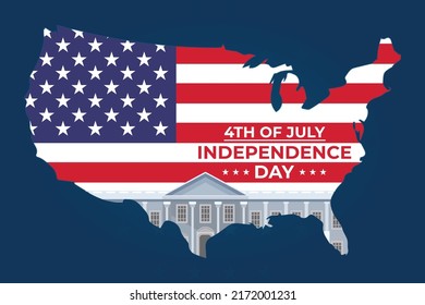 Happy Fourth of July USA Independence Day background. Vector illustration