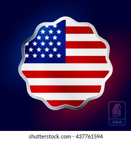 Happy fourth of July. Vector elements for American Independence Day on white background