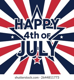 Happy Fourth of July Vector Graphic Design