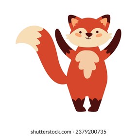 Happy Fox Animal Vector Illustration