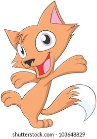 Happy Fox Cartoon