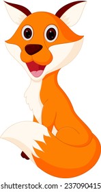 Happy fox cartoon