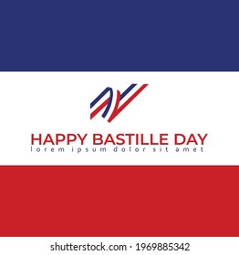 happy france bastille day celebrations template