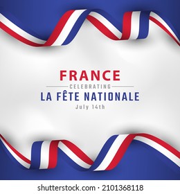 Happy France Bastille Day or Independence Day Celebration Vector Design Illustration. Template for Poster, Banner, Advertising, Greeting Card or Print Design Element