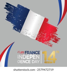 Happy France Bastille Day or Independence Day Celebration Vector Design Illustration. 14 july. Happy Bastille Day!